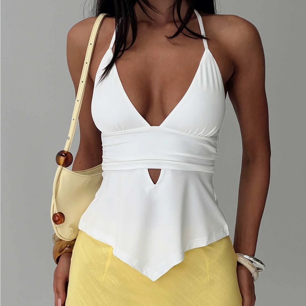 Princess Polly White Halter Top